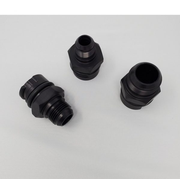 Baron Racing Billet Black LS Valve Cover Oil Cap w/AN Fitting